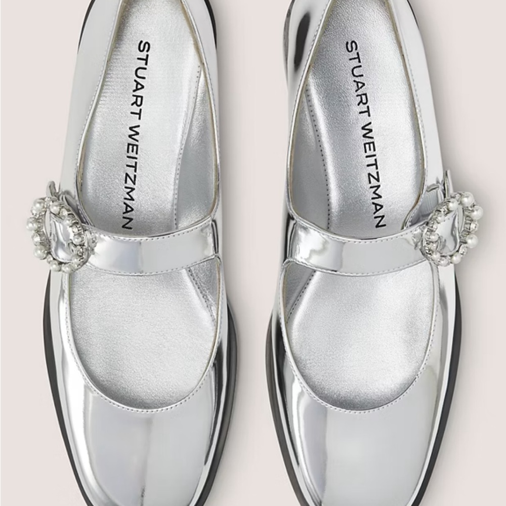 Stuart Weitzman Silver Women's Loafers
